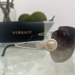 Authentic Versace cream color sunglasses